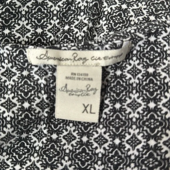 American Rag Black/white Jumpsuit with Tapered Legs size XL - Picture 2 of 3